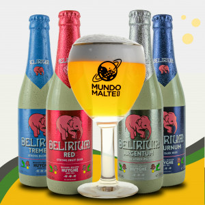 Kit Presente Cerveja Belga Delirium + Taça Abadia