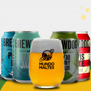 Kit Presente Cerveja Seleção Brewdog Fã + Copo Emerald