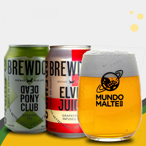 Kit Presente Cerveja Brewdog Dead Pony + Elvis Juice + Copo