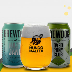 Kit Presente Cerveja Brewdog Dead Pony + Hazy Jane + Copo