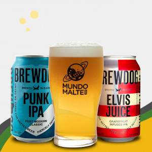 Kit Presente Cerveja Brewdog Punk IPA + Elvis Juice + Pint