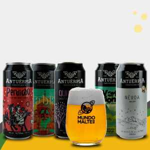 Kit Presente Cerveja Antuérpia Seleção + Copo Emerald