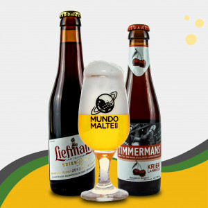 Kit Presente Cerveja Kriek Timmermans + Liefmans + Taça ISO