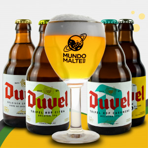 Kit Presente Cerveja Duvel Seleção + Taça Belga Abadia