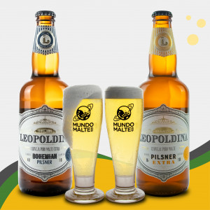 Kit Presente Cerveja Leopoldina Seleção - Pilsen + Tulipas