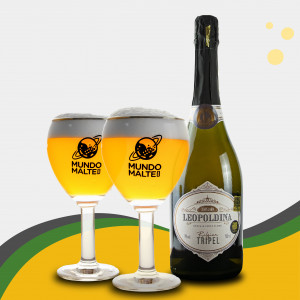 Kit Presente Cerveja Leopoldina Seleção Tripel + Taça Belga