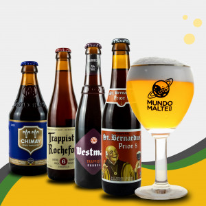 Kit Presente Cerveja Belga - Dark Ales Selecionadas + Taça