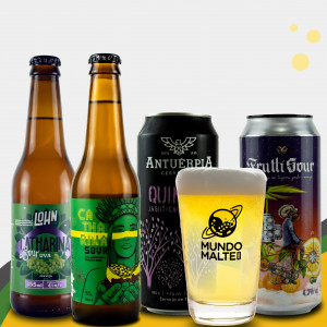 Kit Presente Cerveja - Seleção Sour's Nacionais + Copo