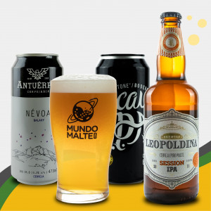 Kit Presente Cerveja - 1 APA + 1 IPA + 1 Session IPA + Copo Pint