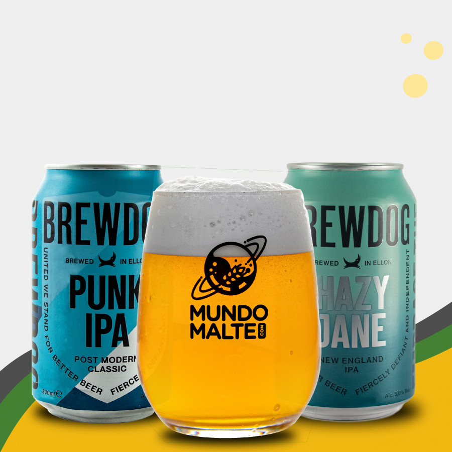 Kit Presente Cerveja Brewdog Punk IPA + Hazy Jane + Copo