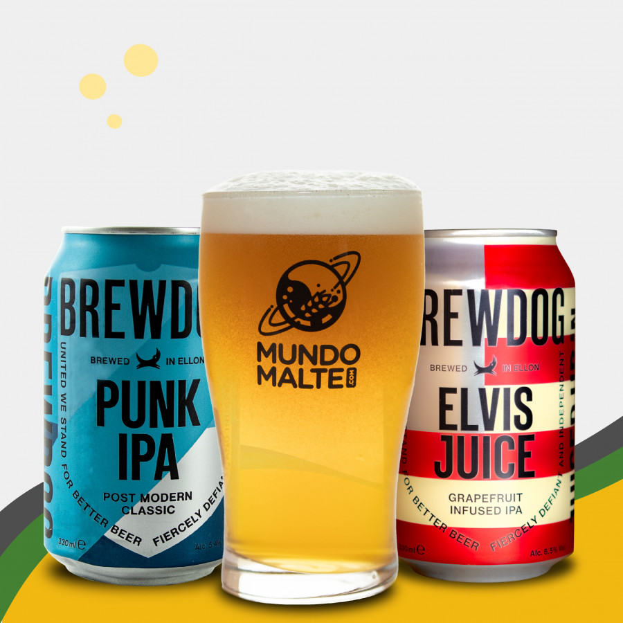 Kit Presente Cerveja Brewdog Punk IPA + Elvis Juice + Pint