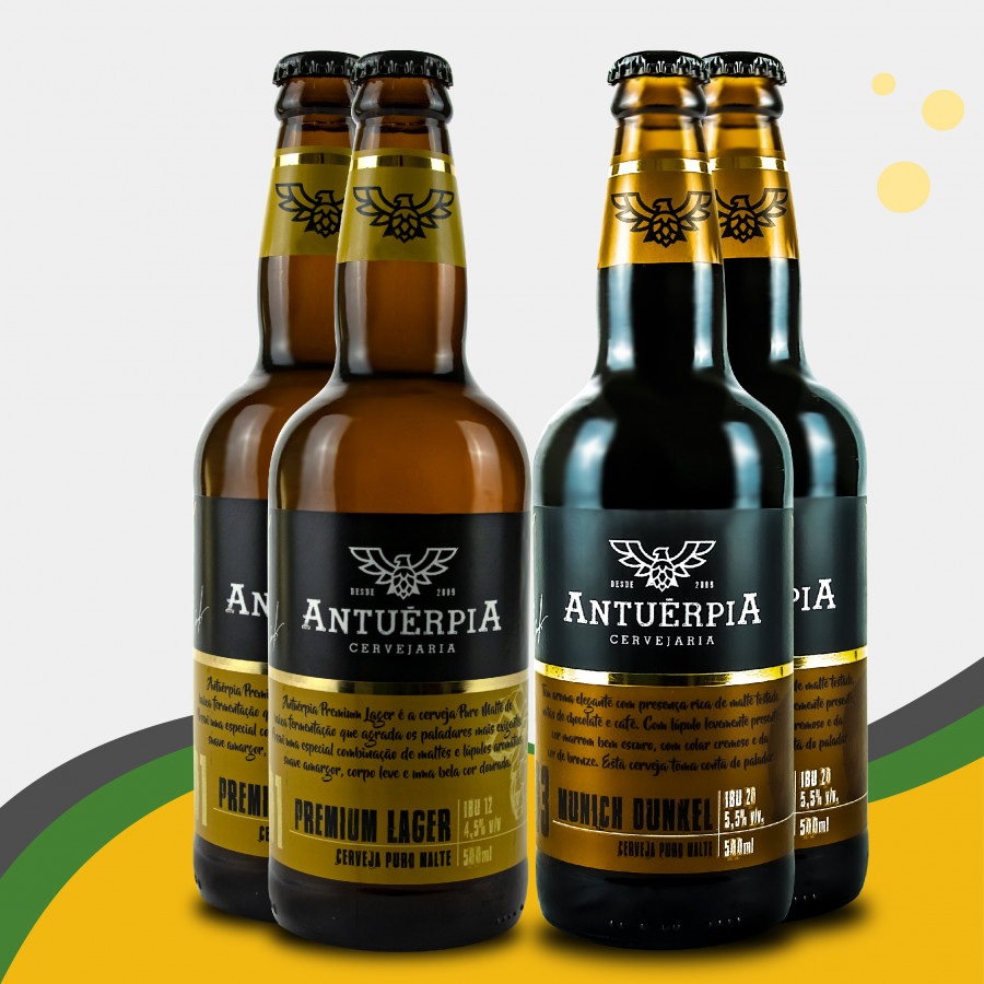 Kit Cerveja Antuérpia Premium Lager + Munich Dunkel | x2