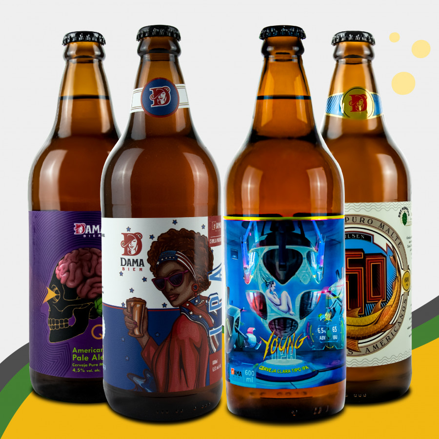 Kit Presente Cerveja Dama - Seleção IPA's + Pilsen