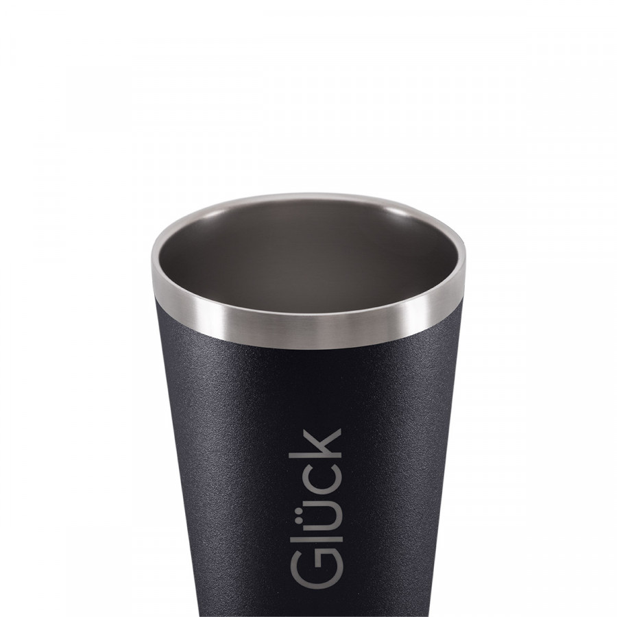 Copo Térmico Glück Sleek - Black - 473ml