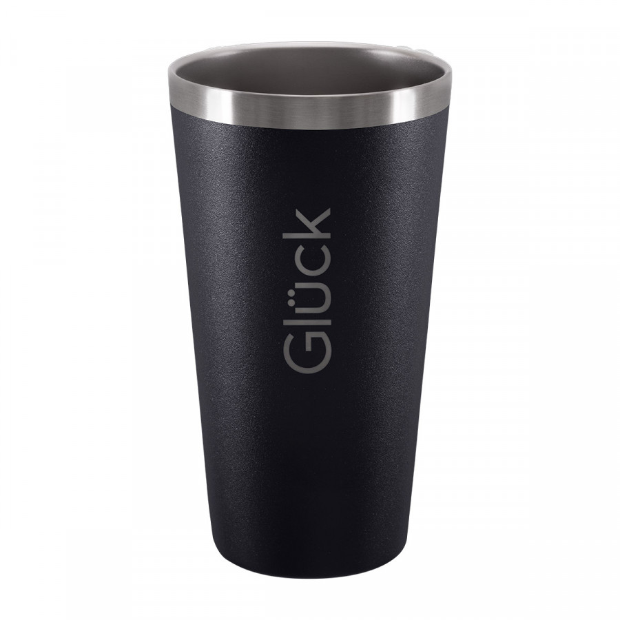 Copo Térmico Glück Sleek - Black - 473ml