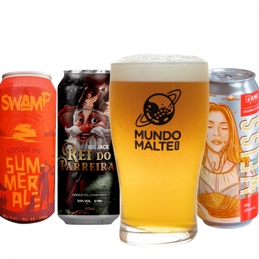 Kit Cervejas Frutadas e Leves Big Jack Dama Swamp + Copo