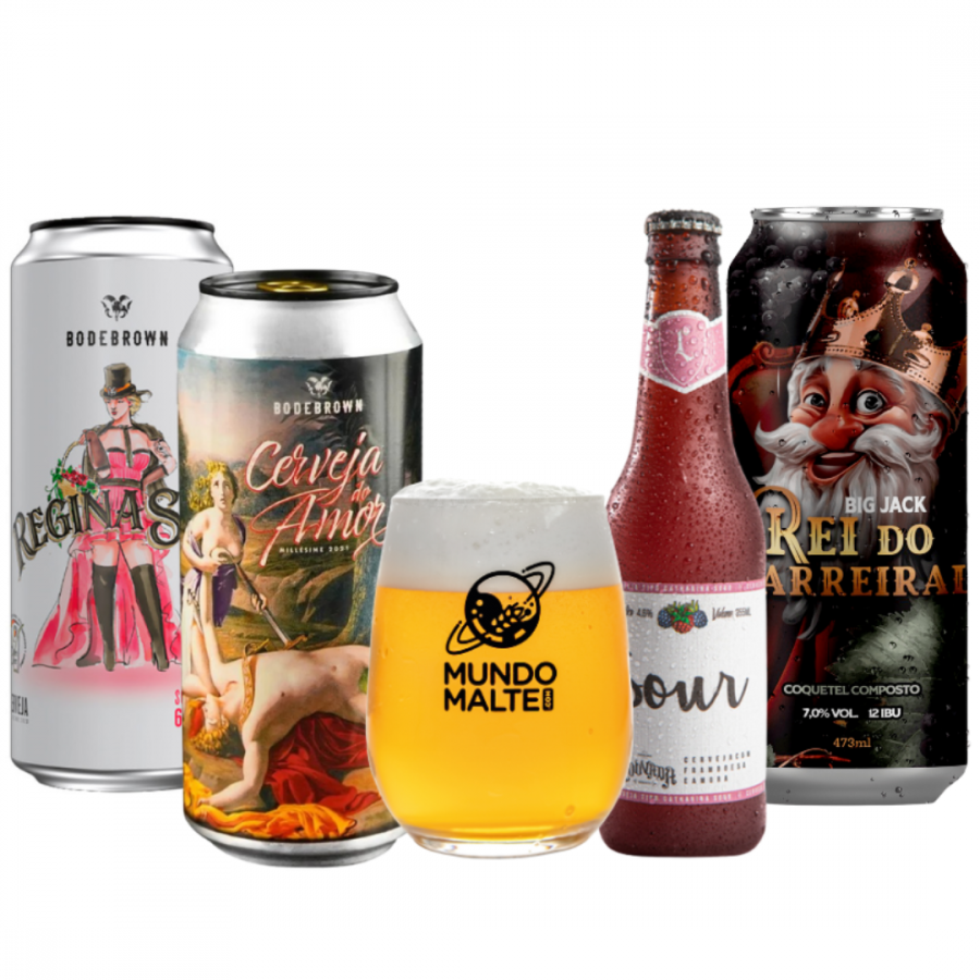 Kit Cerveja Seleção Sour e Frutas Big Jack Bodebrown + Copo