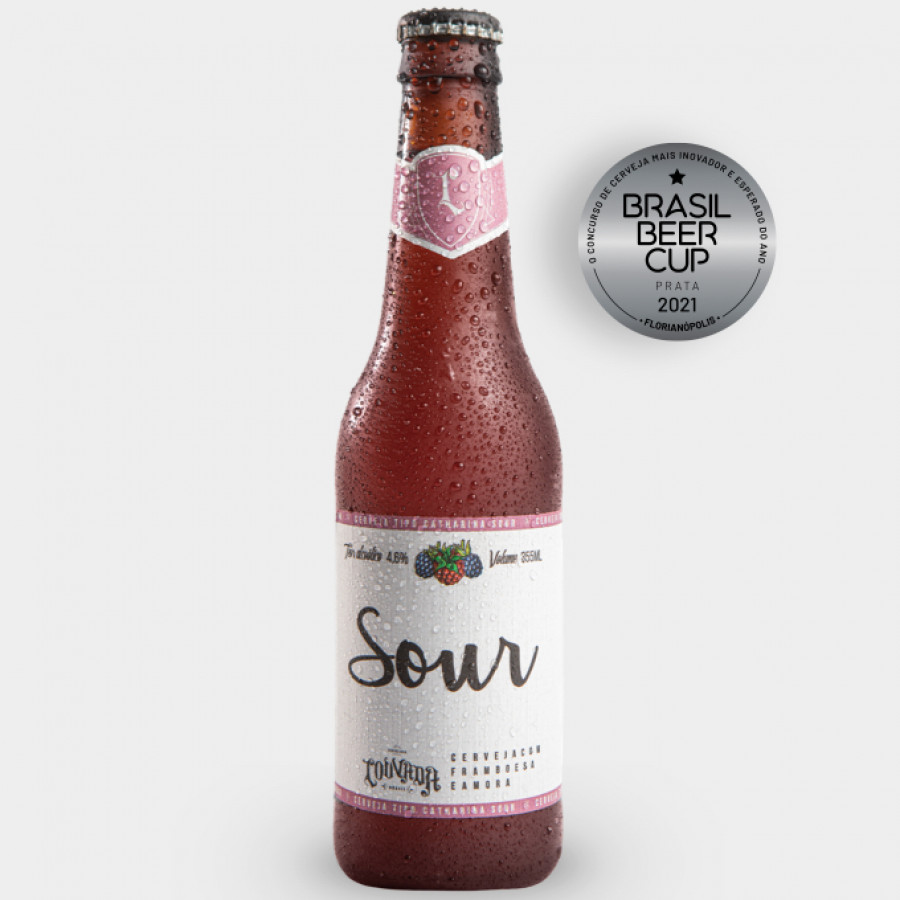 KIT CERVEJA LOUVADA ALE CATHARINA SOUR FRAMBOESA 355 ML