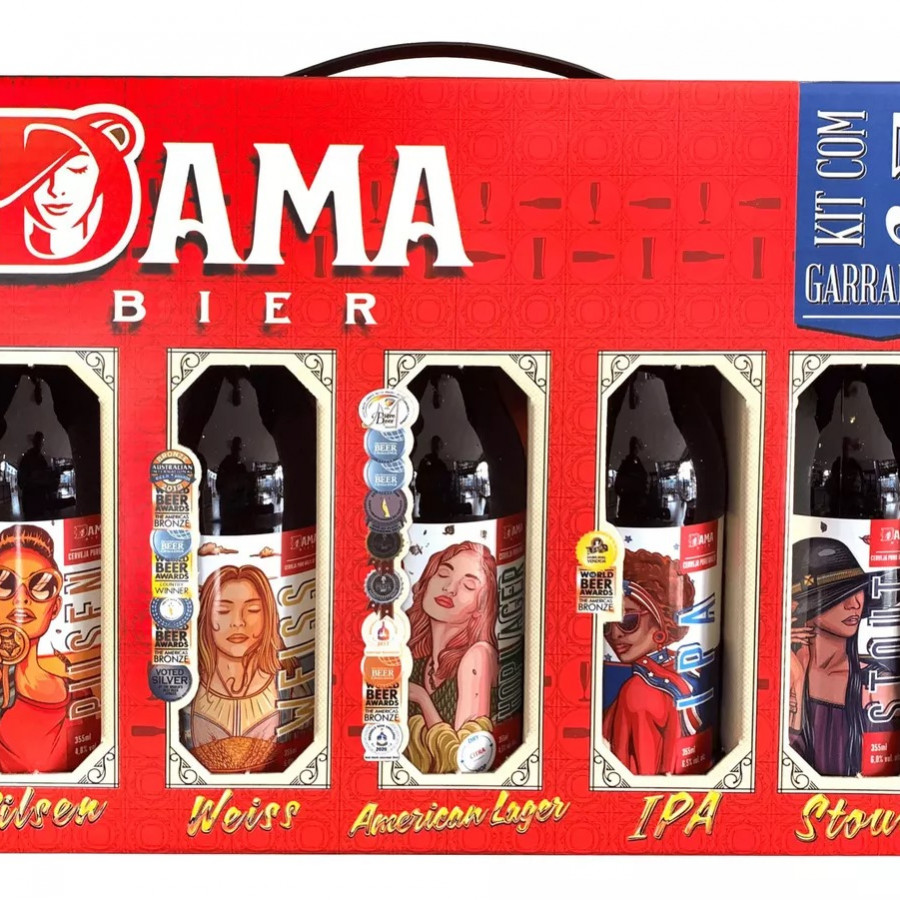 KIT CERVEJAS DAMA DIVERSAS 355ML